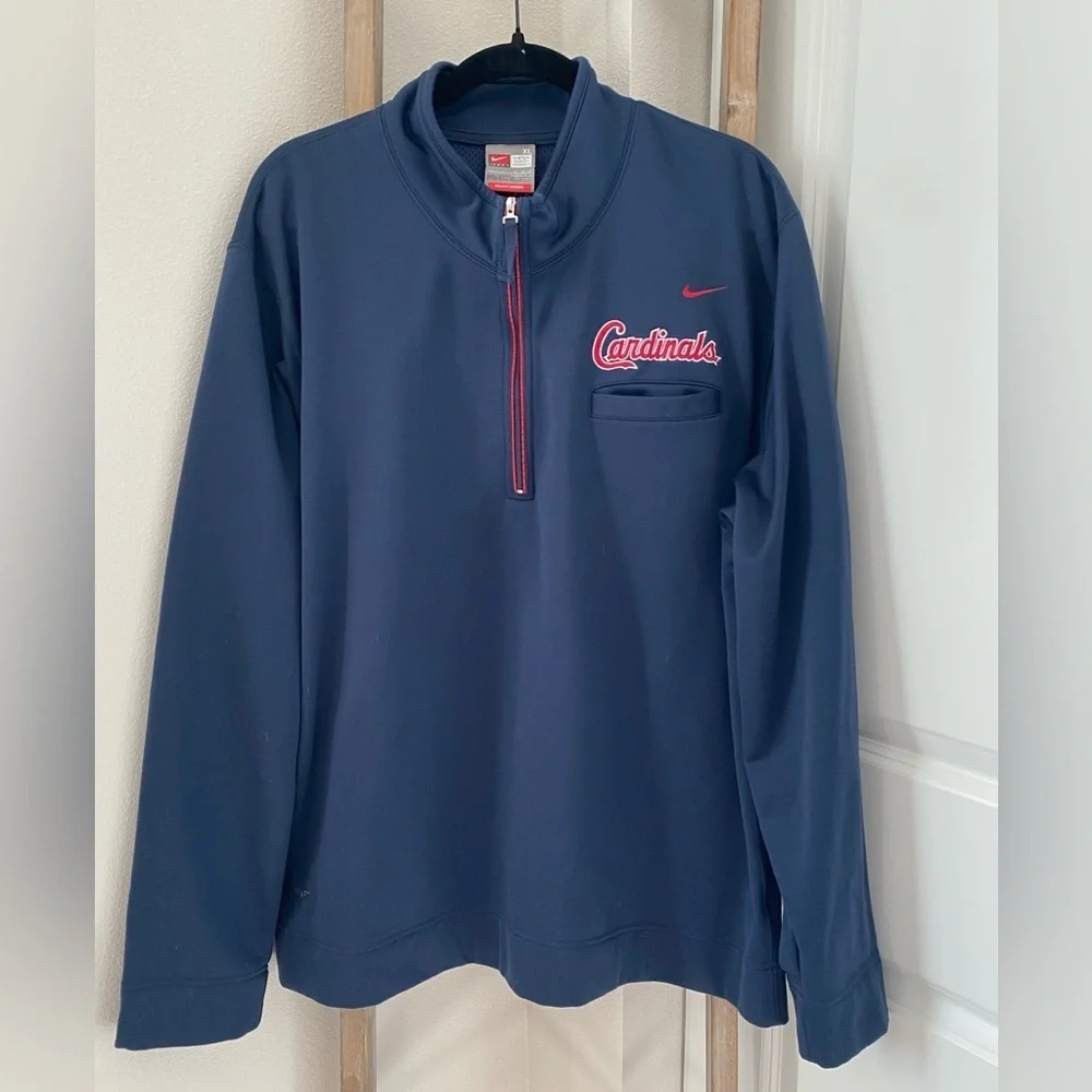 Men’s - Nike - Saint Louis Cardinals Quarter Zip Pullover - Size XL / Navy